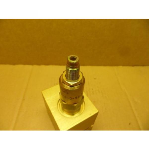 VICKERS Bahamas  RV5-10-S-6H-50/ HYDRAULIC RELIEF VALVE AND MANIFOLD BLOCK ADJ  NOS #8 image