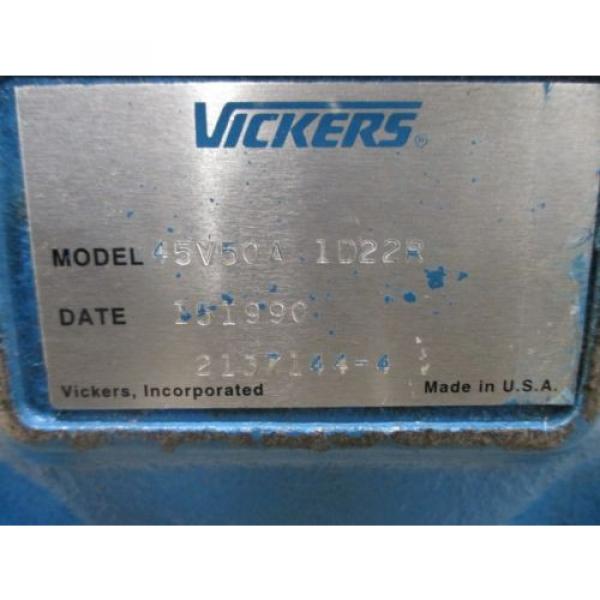 Origin Luxembourg  VICKERS V SERIES LOW NOISE HYDRAULIC INTRAVANE PUMP, PN# 45V50A 1D22R #5 image