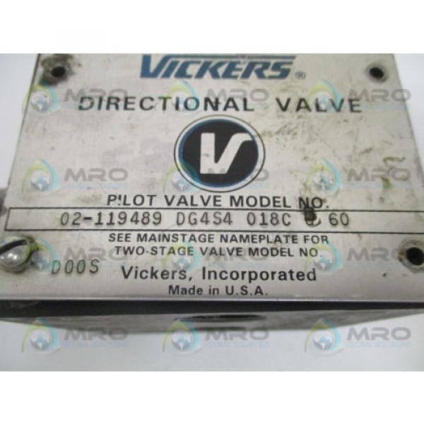 VICKERS Gambia  DG4S4018CB60 DIRECTIONAL PILOT VALVE AS PICTURED USED #3 image