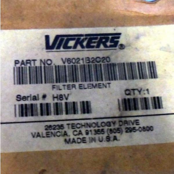 VICKERS Guinea  20Ã‚Âµm, 194LPM MAX, 086BAR, FILTER ELEMENT V6021B2C20 Origin #2 image