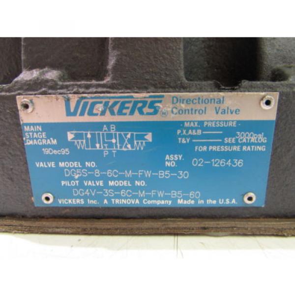 VICKERS Reunion  DG4V-3S-6C-M-FW-B5-60 DIRECTIONAL CONTROL VALVE XLNT #2 image