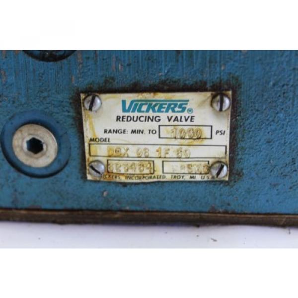 Vickers Samoa Eastern  Reducing valve DGX 06 1F 60 1000PSI USED F169 #2 image