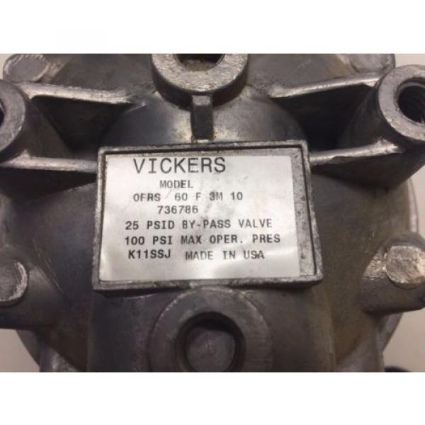 Vickers Egypt  Filter Housing By Pass Valve ORFS-60F-3M 10 amp; Filter 941190 #3 image
