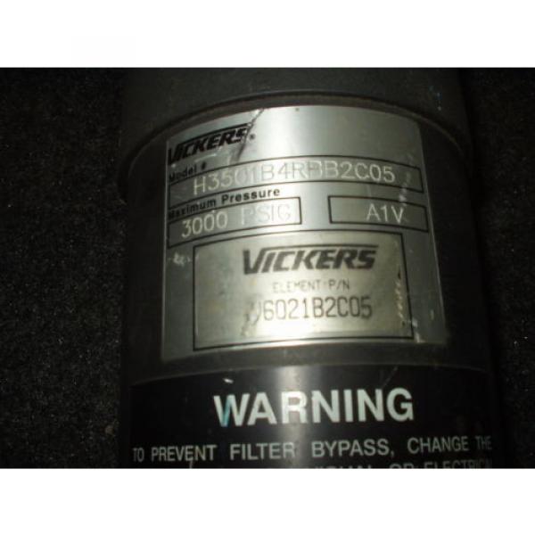 VICKERS Luxembourg  Hydraulic Filter M/N: H3501B4RBB2C05 Takes Element  V6021B2C05 3000 psi #2 image