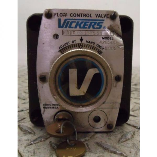 Vickers Barbados  F3 FG 02 1500-50 Adjustable Hydraulic Flow Control Valve 426505 K99S #1 image