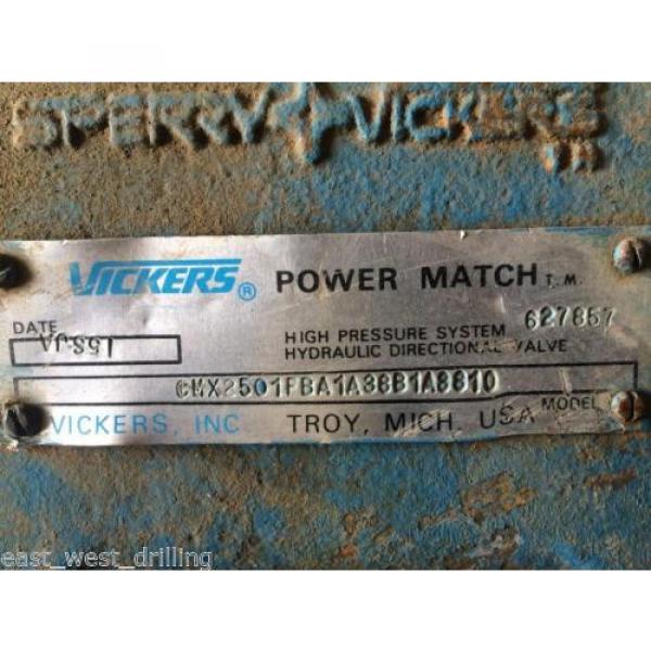 SPERRY United States of America  VICKERS CMX250-1PBA1A38B1A8810 HYDRAULIC VALVE PUMP MOTOR MANIFOLD SECTI #3 image