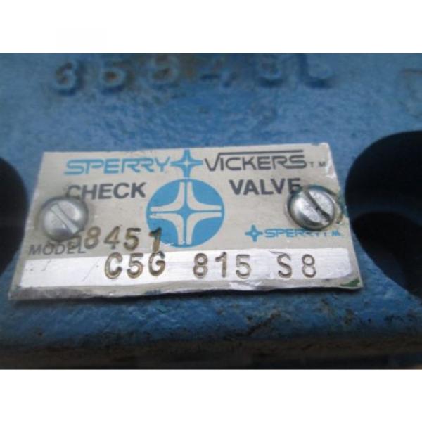 Sperry Gambia  Vickers  C5G 815 S8 Hydralic Check Valve #2 image