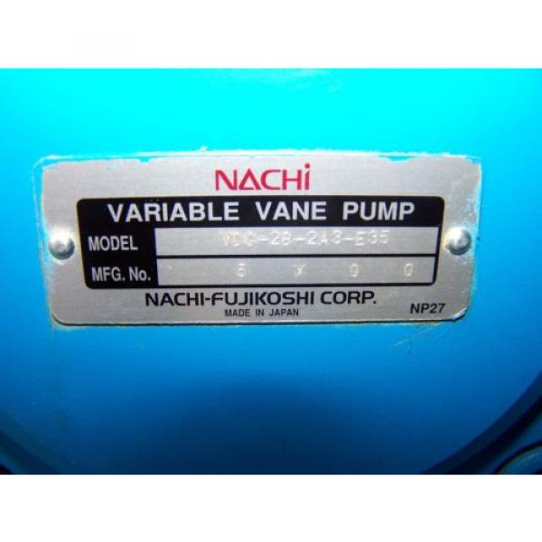 Nachi Czech Republic  Variable Vane Pump Hydraulic Unit VDC-2B-2A3-E35 Leeson 5 HP 230/460V #8 image