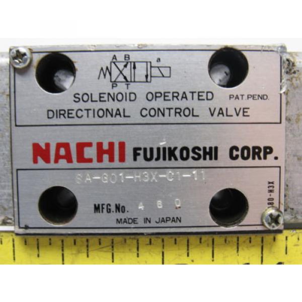 Nachi Somali  SA-G01-H3X-C1-11 Solenoid Operated Control Hydraulic Valve #8 image
