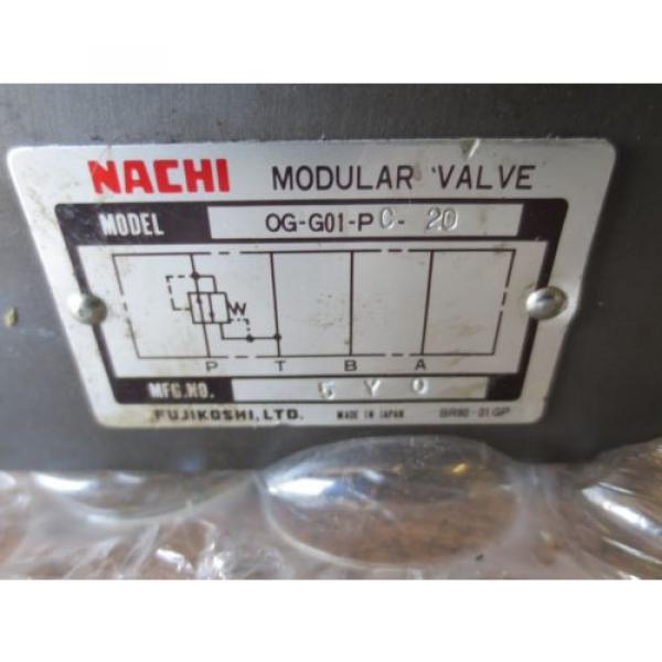 CNC Ghana  NACHI HYDRAULIC MODULAR VALVE OG-G01-PC-20 0G-G01-PC amp; NKS 70 PSI GAUGE #2 image