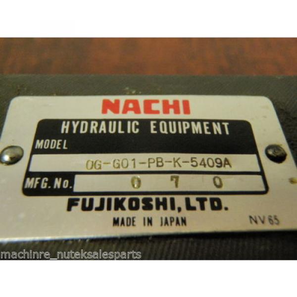 Nachi Cook Is.  Hydraulic Valve 0G-G01-PB-K-5409A   0GG01PBK5409A #3 image