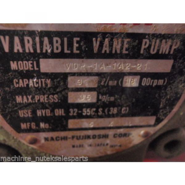 Nachi Australia  Variable Vane Pump  VDR-1A-1A2-21_ VDR1A1A221 Hydraulic #2 image