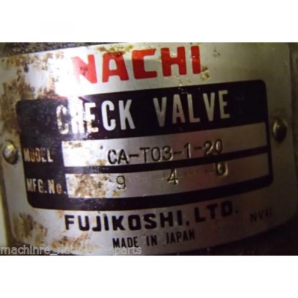 Nachi St.Lucia  Variable Vane Pump VDR-1A-1A3-E22 _ VDR1A1A3E22 _ Check Valve CA-T03-1-20 #4 image