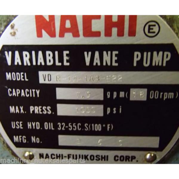 Nachi St.Lucia  Variable Vane Pump VDR-1A-1A3-E22 _ VDR1A1A3E22 _ Check Valve CA-T03-1-20 #5 image
