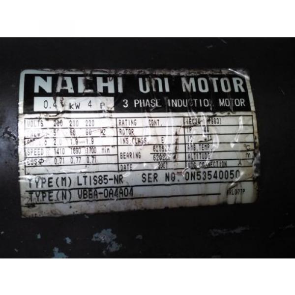 NACHI Central  UNI Pump Motor LTIS85-NR #7 image