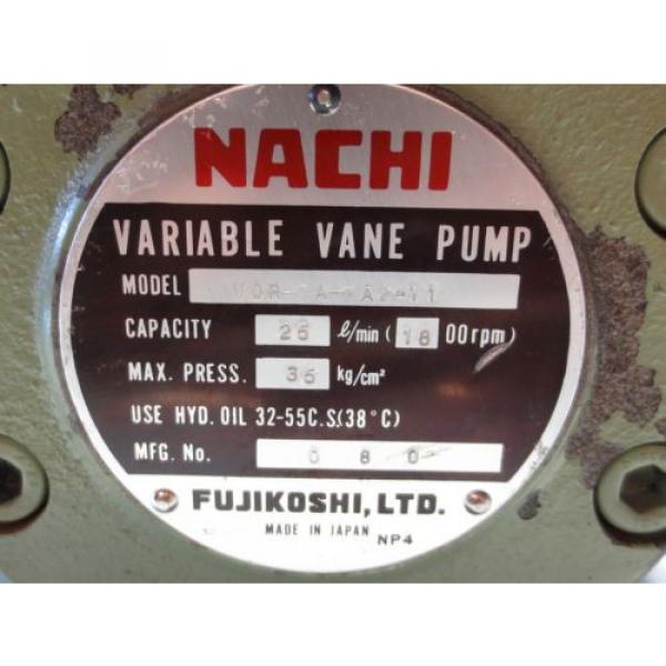 NACHI Central  VARIABLE VANE PUMP VDR-1A-1A2-11 #3 image