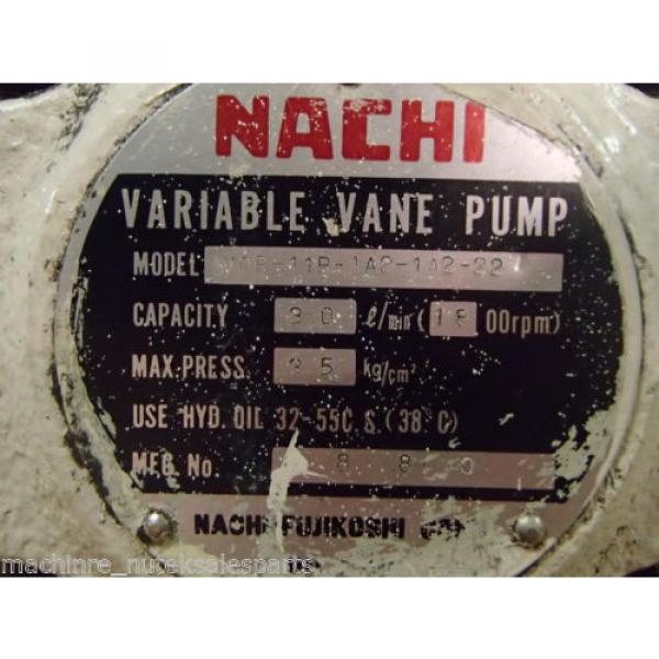 Nachi Qatar  Variable Vane Pump VDR-11B-1A2-1A2-22_VDR11B1A21A222 WITH MOTOR #5 image