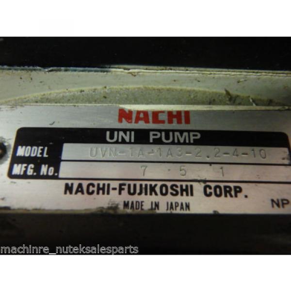 Nachi Uganda  Uni Pump UVN-1A-1A3-22-4-10  _ UVN1A1A322410 _ Motor TWF4912BF _ VDN-1A3 #6 image