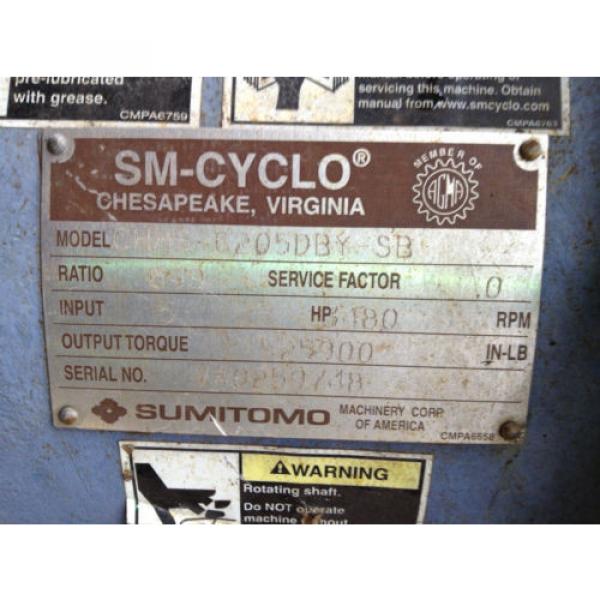 Sumitomo SM-Cyclo CHHS-6205DBY-SB Gear Drive/Speed Reducer 5HP 649:1 3480RPM #5 image