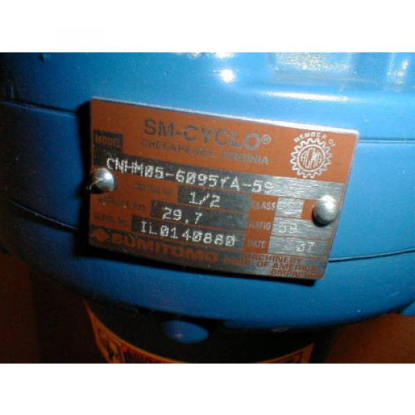Sumitomo SM-CYCLO CNHM05-6095YA-59 Gear Reducer with TYPE TC-FX 1/2 HP Motor #4 image