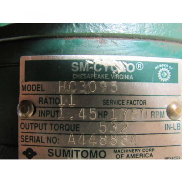 Sumitomo SM-Cyclo HC3095 Inline Gear Reducer 11:1 Ratio 145 Hp #9 image