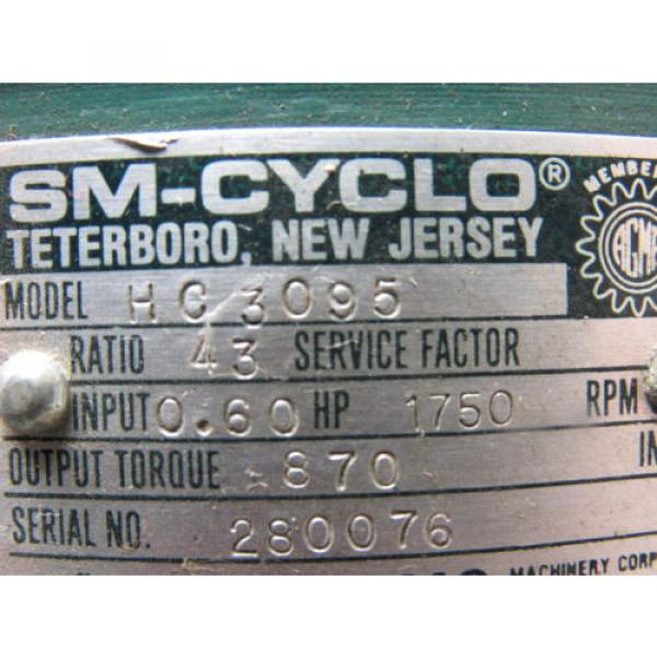 Sumitomo SM-Cyclo HC3095 Inline Gear Reducer 43:1 Ratio 060 Hp 1750RPM #9 image