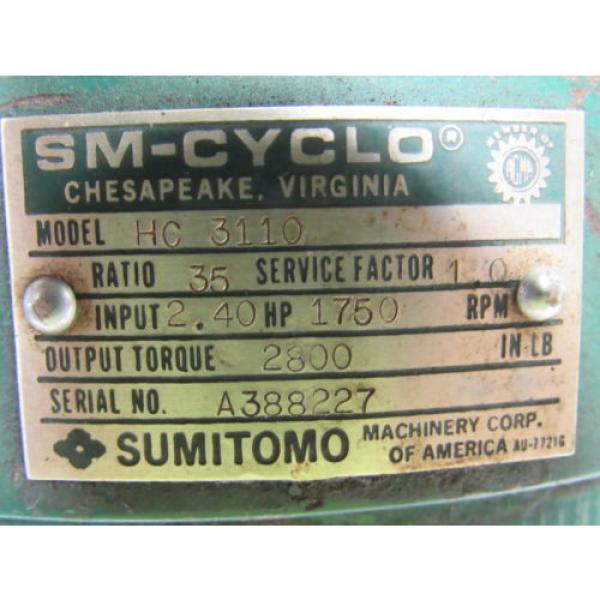 Sumitomo SM-Cyclo HC 3110 Inline Gear Reducer 35:1 Ratio 240 Hp #10 image