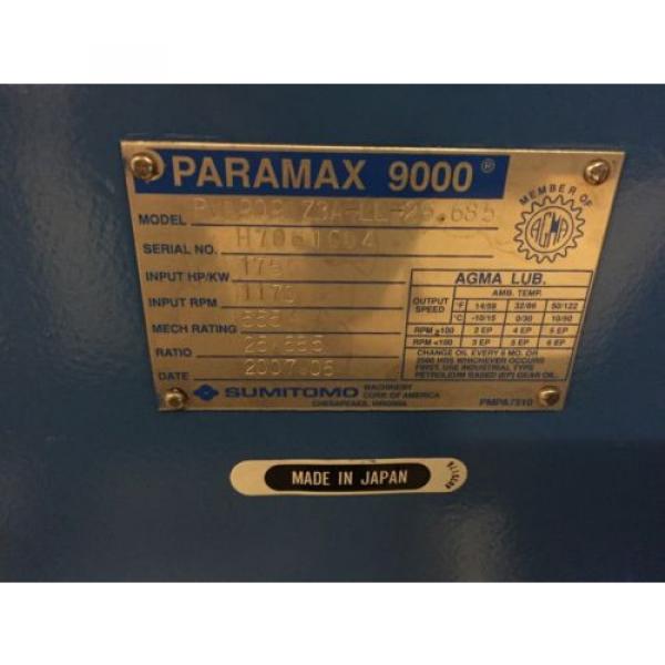 SUMITOMO PARAMAX PVD9090Z3A-LL-25685 SPEED REDUCER, GEAR BOX GEAR REDUTION #4 image