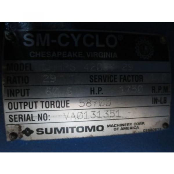 Sumitomo SM-Cyclo CHHPS4205Y-29 Gear Reducer #5 image