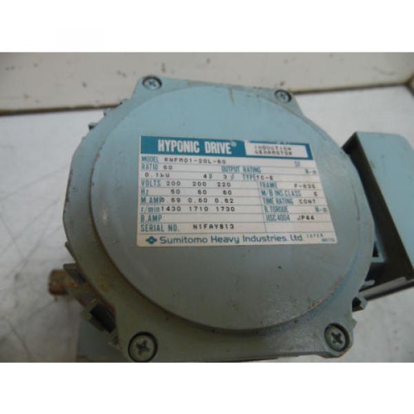 Sumitomo Hyponic Induction Geared Motor, RNFM01-20L-60, 60:1 Ratio, Used #2 image