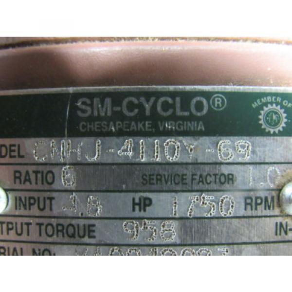 Sumitomo SM-Cyclo CNHJ-4110Y-69 Inline Gear Reducer 6:1 Ratio 48 Hp #10 image