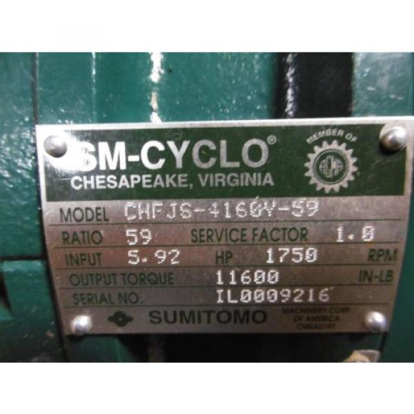 Used Sumitomo 59:1 1750 RPM 11600 TQ IN/LB Gear Speed Reducer CHFJS-4160 V-59 #2 image