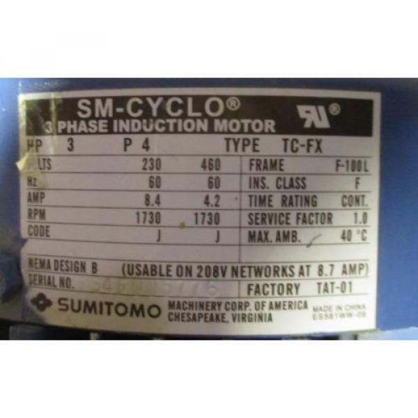 Sumitomo SM-Cycle TC-FX 3 HP EHYMS3-A4105YB-Y1-28 64 RPM Output, Gear Motor origin #3 image