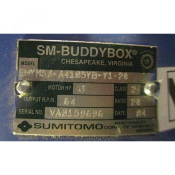 Sumitomo SM-Cycle TC-FX 3 HP EHYMS3-A4105YB-Y1-28 64 RPM Output, Gear Motor origin #4 image