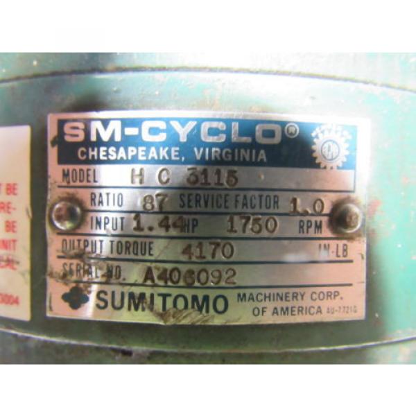 Sumitomo SM-Cyclo HC 3115 Inline Gear Reducer 87:1 Ratio 144 Hp #11 image
