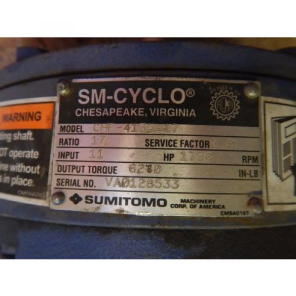 Origin Sumitomo Drive CHF-4135-17 SM-Cyclo Speed Reducer Gearbox 17:1 Ratio 11 HP #2 image