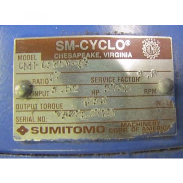 SUMITOMO CNH-6125Y-87 SM-CYCLO 87:1 RATIO SPEED REDUCER GEARBOX REBUILT #2 image