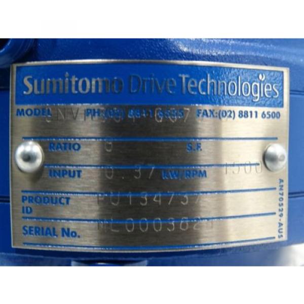 Sumitomo Induction Motor/Reducer TC-F 37kW 240V 50HZ 217A 1440RPM Ratio:8 #5 image
