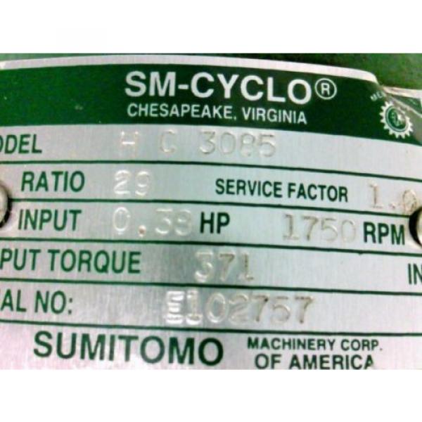 SUMITOMO SM-CYCLO Reducer HC 3085 Ratio 29 38Hp 1750rpm Approx Shaft Dia 750#034; #5 image