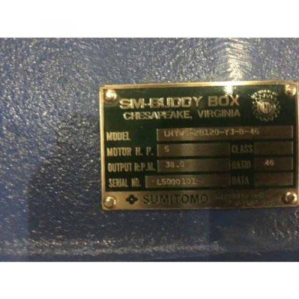 SUMITOMO SM- BUDDY BOX, RATIO 46, WITH SUMITOMO INDUCTION MOTOR, 5 HP, Origin #2 image