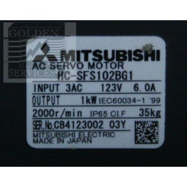 Mitsubishi HC-SFS102BG1 AC Servo Motor with Sumitomo CNVM-4115-6 Cyclo Drive #3 image
