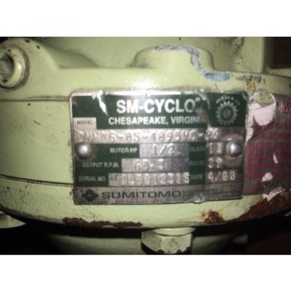 Sumitomo Cyclo gearmotor CNHMS-05-4095YC-29, 292 rpm, 29:1, 5hp, 230/460,inline #6 image
