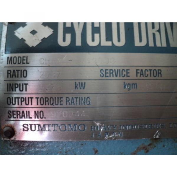 SUMITOMO CYCLO DRIVE CHHM-4190DB 2537:1 RATIO 075KW 1750RPM #3 image
