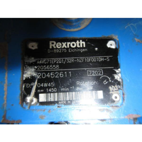 REXROTH AA4VG71EP2D1/32R-NZF10F001DH-S AXIAL PISTON VARIABLE HYDRAULIC pumps #3 image