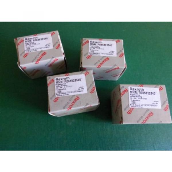 1 Lot of 4 Rexroth MNR R065822540 Supper Linear Bushings #1 image