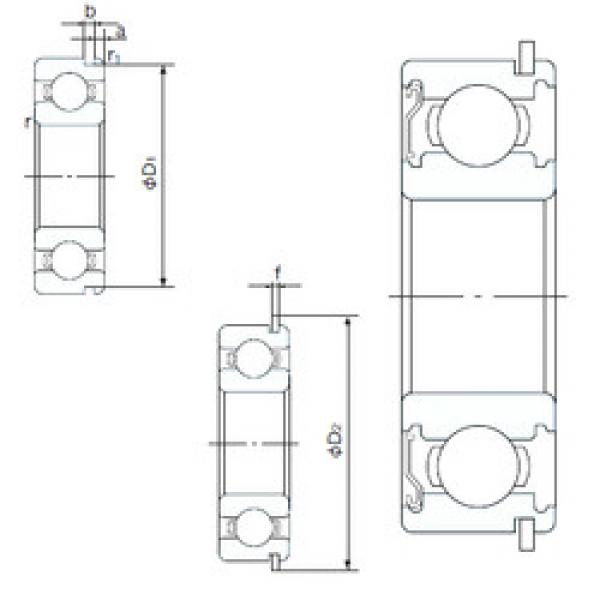 Ball Bearings 6309ZENR NACHI #1 image