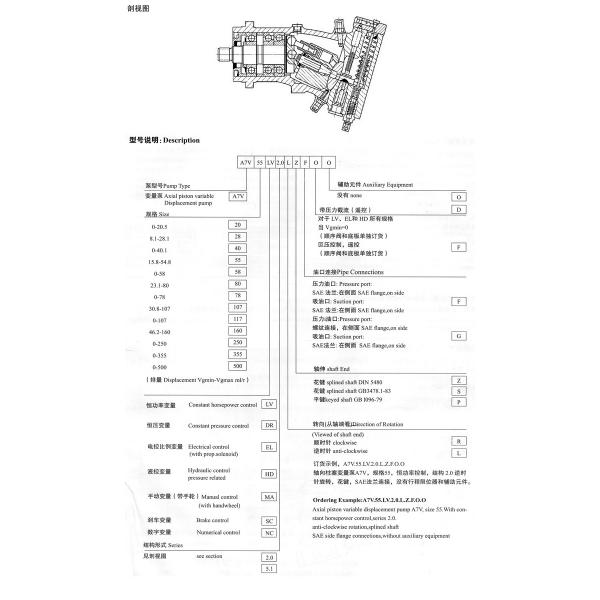 A7V160DR1RPF00 Original Rexroth Variable Piston Pump A7V Series #4 image