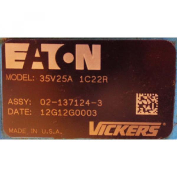 1 Ecuador  USED EATON VICKERS 35V25A 1C22R HYDRAULIC VANE PUMP #2 image