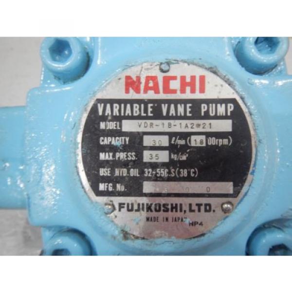 Nachi Montserrat Is  VDR-1B-1A2-21 Hydraulic Pressure Compensated Vane Pump #2 image