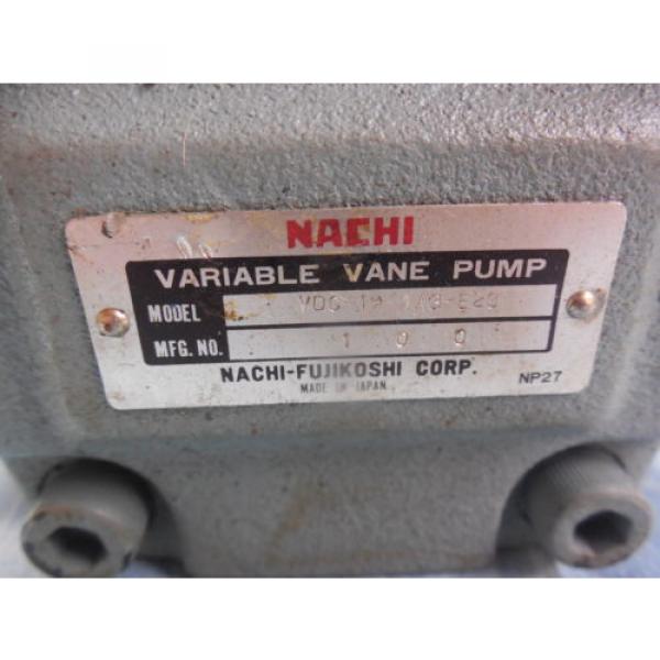 NACHI Saint Lueia  VCD - 1A - 1A3 - E20 VARIABLE VANE HYDRAULIC PUMP 100 MACHINE SHOP TOOLING #2 image